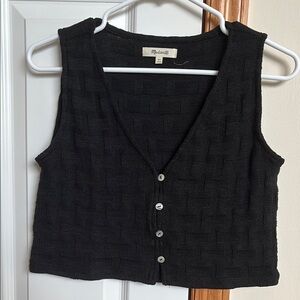 Madewell Basket Weave Knit Vest